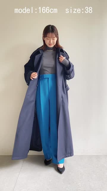 長谷川京子さんコラボ】フランネルロングコート | Whim Gazette(ウィム 