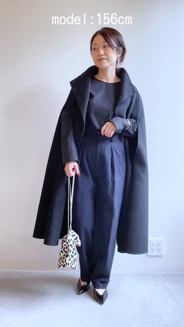 カシミヤリバーポンチョコート | Whim Gazette(ウィム ガゼット  