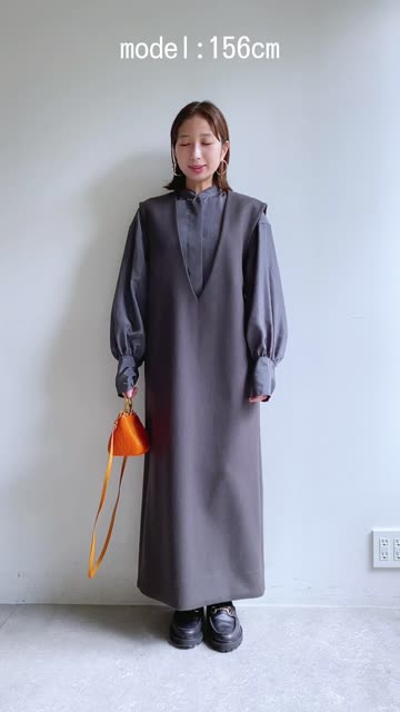 WEB限定》メルトンVネックワンピース | Whim Gazette(ウィム ガゼット  