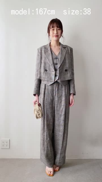 【美品】Whim Gazette チェックリネンパンツ 2024SS 美品】Whim Gazette チェックリネンパンツ 2024SS
