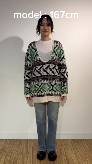 THE PAUSE】ジャガードUネックプルオーバー | Whim Gazette(ウィム