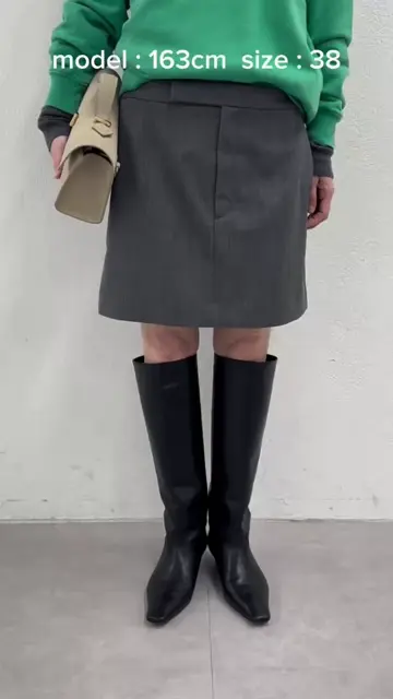 ウールギャバミニスカート | Whim Gazette(ウィム ガゼット