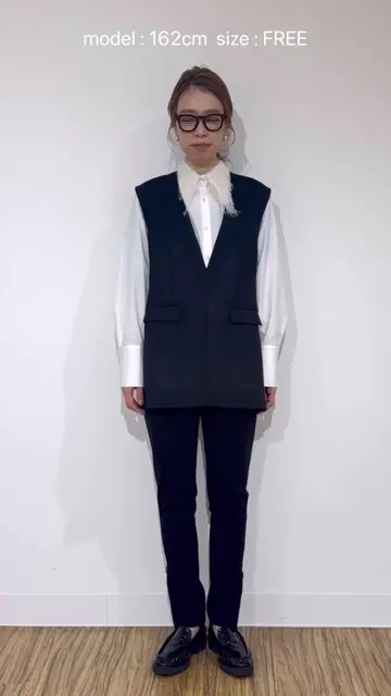 【ウィムガゼット】ジュートライクVネックプルオーバージレ Whim Gazette｜ジュートライクVネックプルオーバージレ