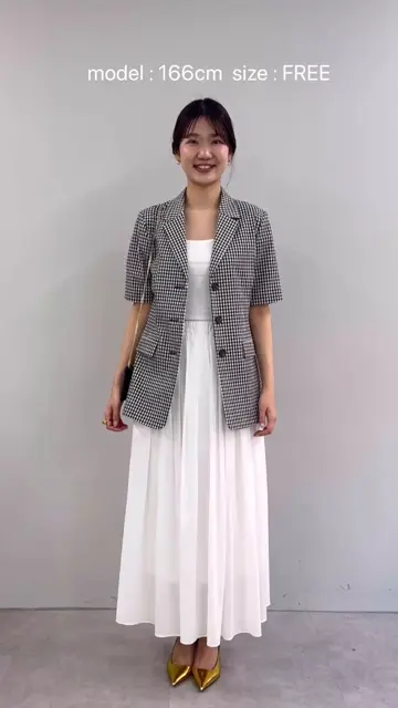 ギンガムチェックハーフスリーブジャケット | Whim Gazette