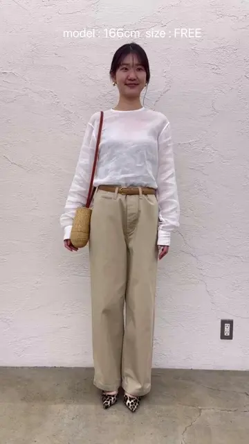 Whim Gazzete新品タグ付き　バイオ加工　チノパンツ　ベージュ　36 Whim Gazzete新品タグ付きバイオ加工チノパンツベージュ36