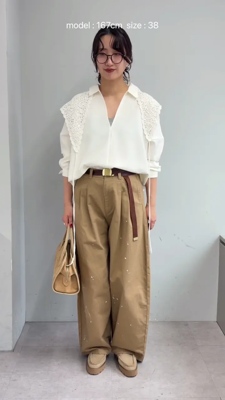 ペイントタックチノパンツ | Whim Gazette(ウィム ガゼット)レディース