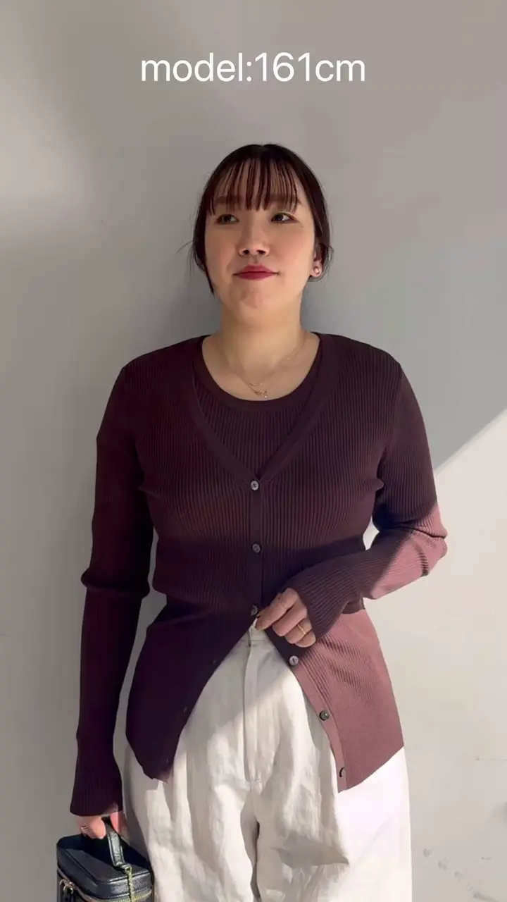 Drawing Numbers】リブVネックカーディガン | Whim Gazette(ウィム