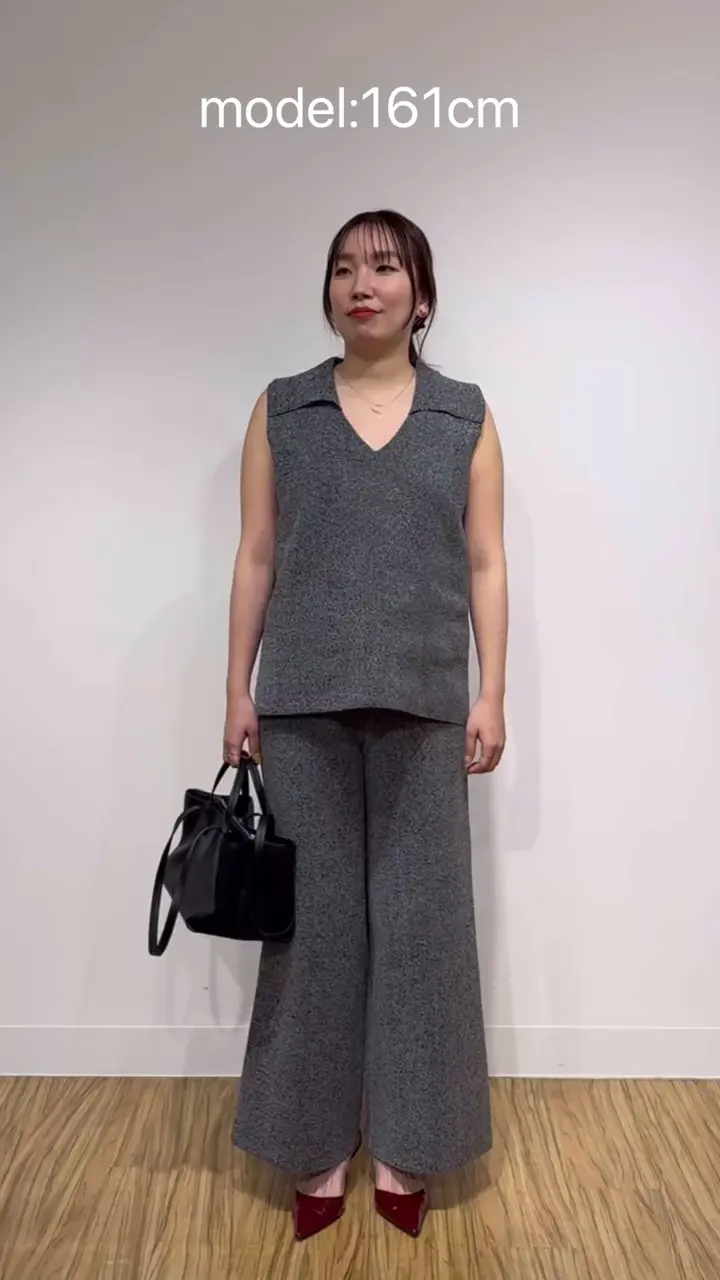 Drawing Numbers】ポロカラーノースリーブワイドニット | Whim Gazette