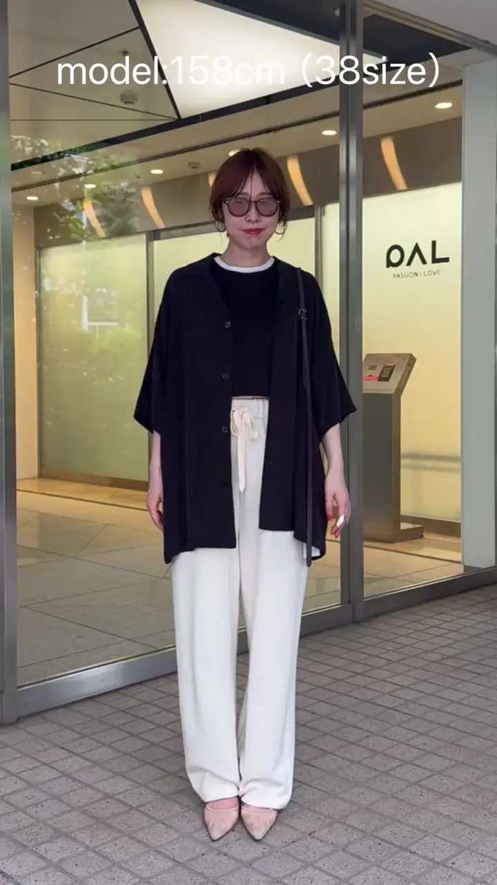 draw drawers バックオープンTシャツ ベージュ draw