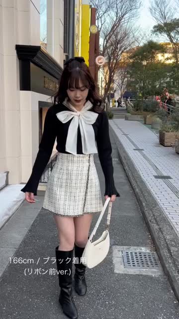 前後2way/ベルスリーブ2WAYリボンニット | one after another NICE