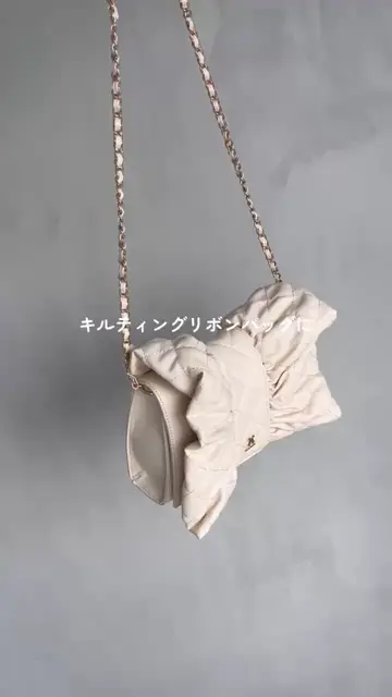 NICE CLAUPリボン付きキルティングショルダーBAG リボンキルティングショルダーバッグ | one after another NICE