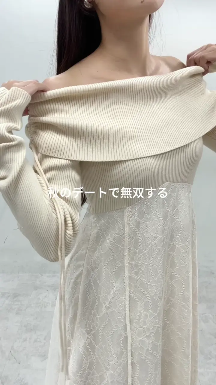 オフショルドッキングワンピース | one after another NICE CLAUP(ワン