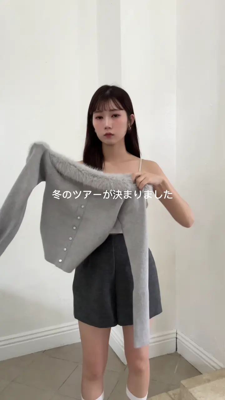 キラキラボタンファーオフショルニット | one after another NICE