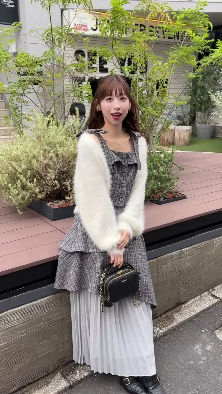 LouLoumei】異素材ミックスツイードセットアップ | one after another