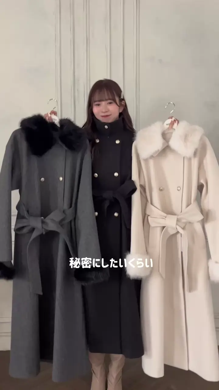 HolidayCollection】ファー付マルチロングコート | one after another