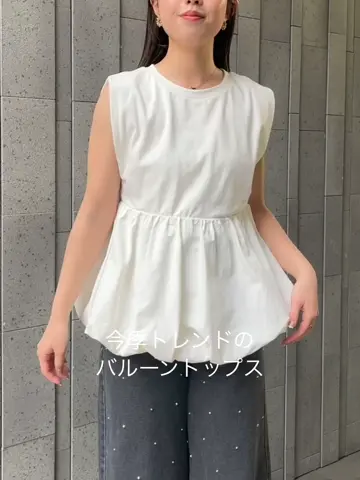 レイヤードにもおすすめ◎】バルーンドッキングTシャツ（Tシャツ