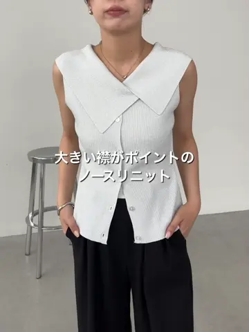 カプリシュレマージュ　前後2WAY仕様BIG襟ニット ブラック 前後2WAY仕様】BIG襟ニット｜ルミネのファッション通販