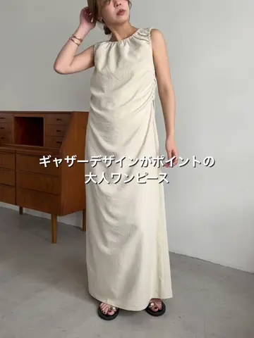 低身長サイズあり】ギャザードレープワンピース | CAPRICIEUX LE