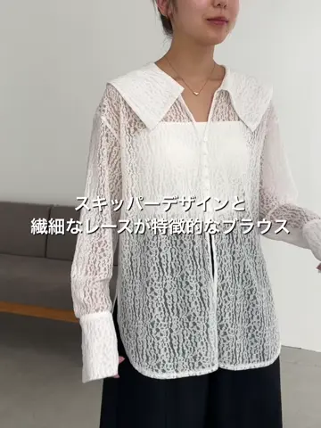 レースBIG襟シャツ | CAPRICIEUX LE'MAGE(カプリシュレマージュ