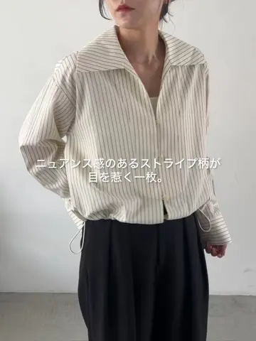 Vネックストライプショートシャツ Vネックストライプショートシャツ | ファッション通販サイト NUGU