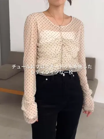 オケージョンにも◎】フロッキードットブラウス | CAPRICIEUX LE'MAGE