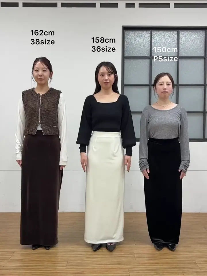 ベロアIラインスカートCAPRICIEUX LE'MAGEカプリシュレマージュ セール】【低身長サイズあり】ベロアIラインスカート（スカート