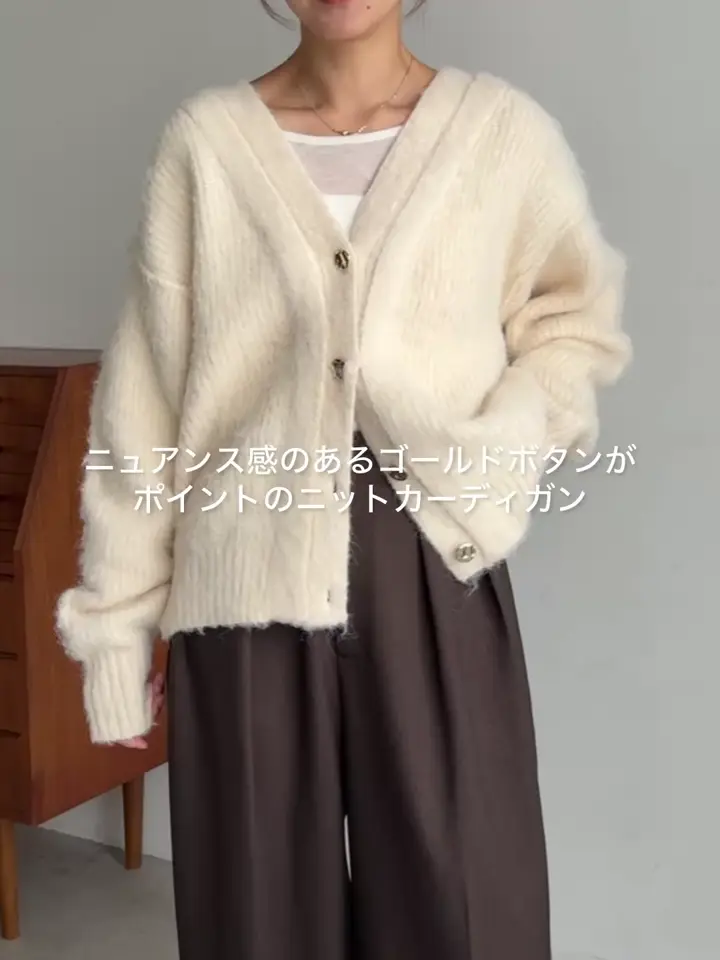 ニュアンスボタンレイヤード風カーディガン | CAPRICIEUX LE'MAGE