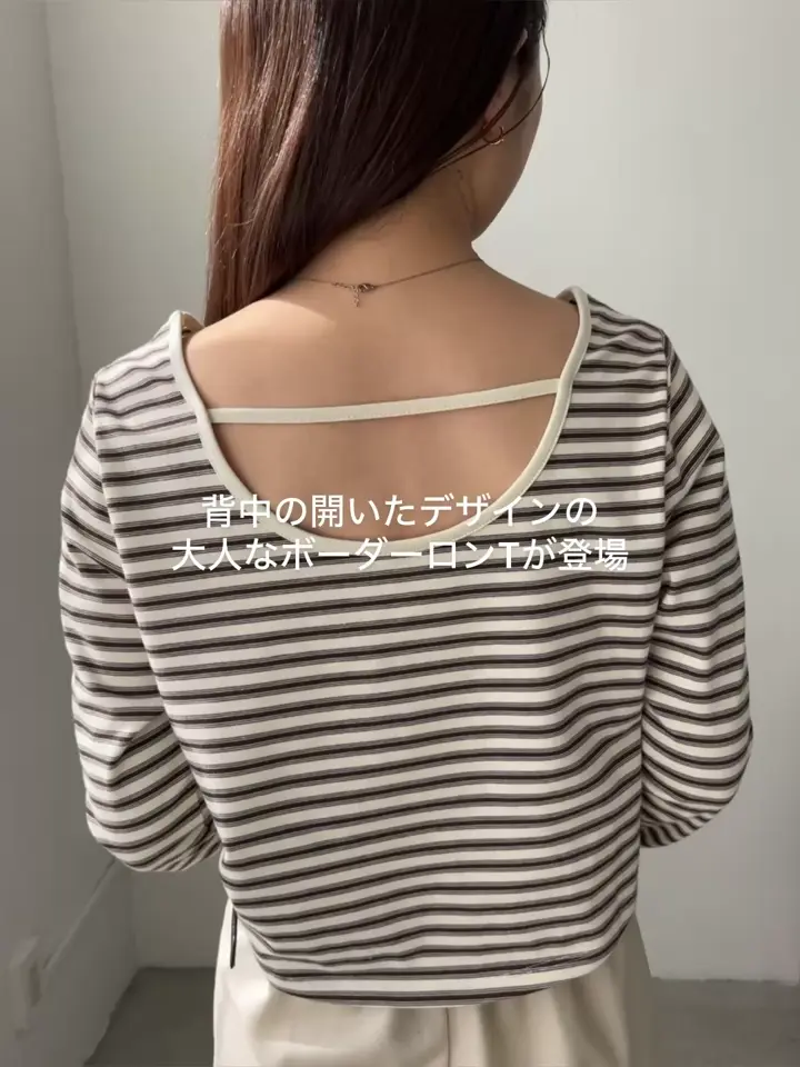 バックUネッククロップボーダーTシャツ | CAPRICIEUX LE'MAGE(カプリ