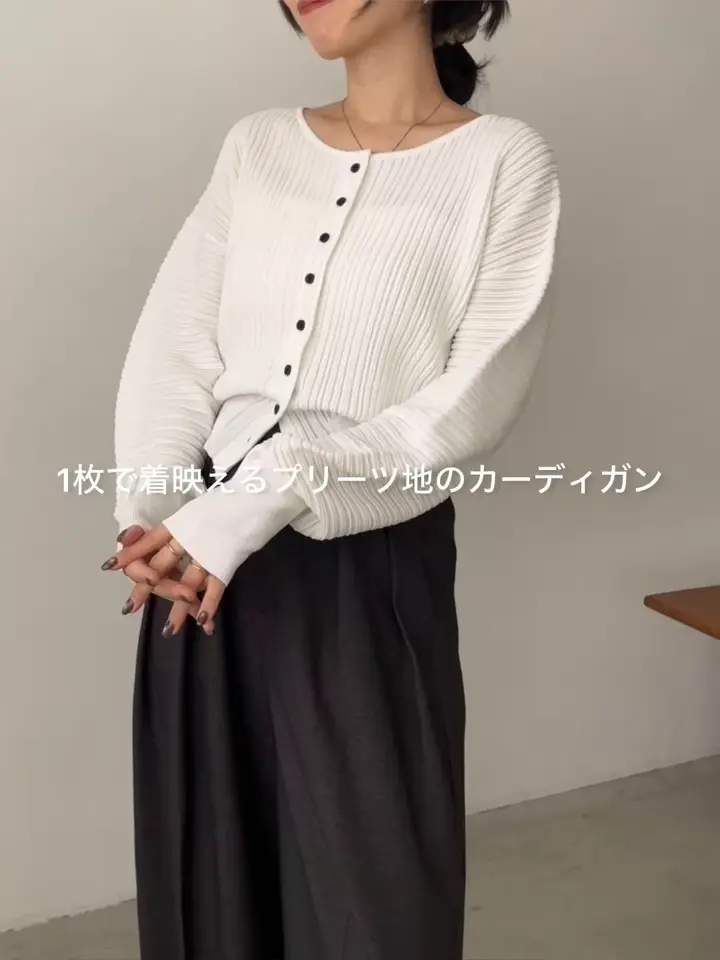 プリーツパフカーディガン/CAPRICIEUX LE'MAGE新品未使用 プリーツパフカーディガン | CAPRICIEUX LE'MAGE(カプリシュレマージュ