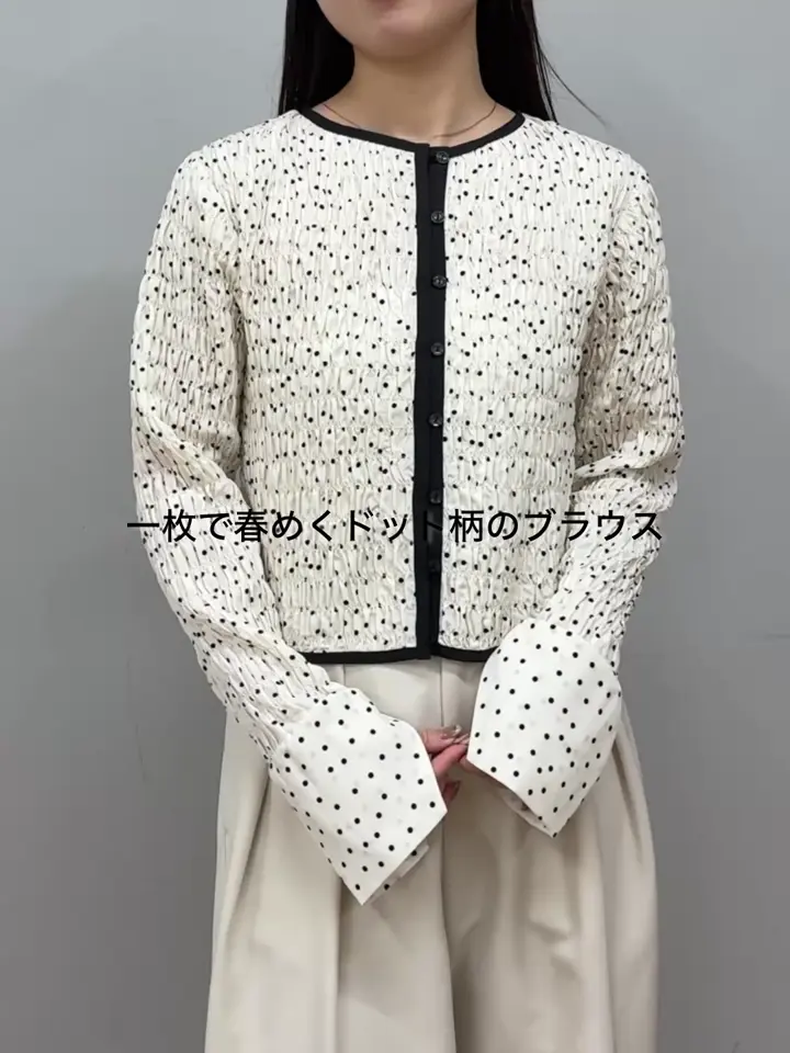 ドットシャーリングブラウス⭐︎美品　カプリシュレマージュ CAPRICIEUX LE'MAGE（カプリシューレマージュ） ブラウス シャツ 「即