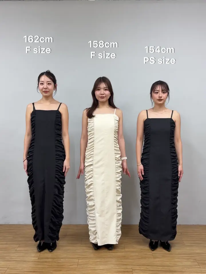 セレモニーシーンにも◎】ギャザーキャミワンピース | CAPRICIEUX LE