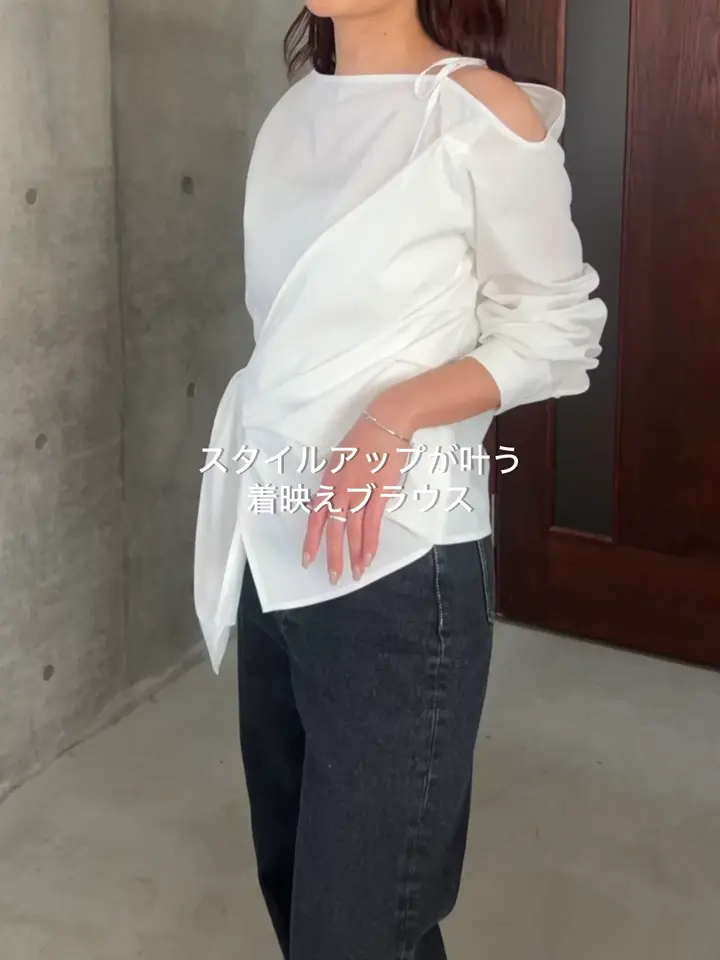 アシメリボンブラウス | CAPRICIEUX LE'MAGE(カプリシュレマージュ