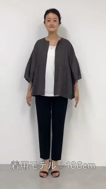 BEARDSLEY リネン羽織　ノーカラー　黒　F リネン羽織 | BEARDSLEY(ビアズリー)レディース | PAL CLOSET