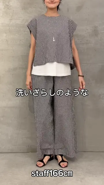 綿ワッシャーウエストリブパンツ | BEARDSLEY(ビアズリー