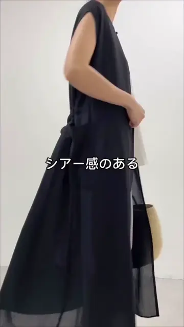 新品　BEARDSLEY ビアズリー　完売　シアーロングジレ　黒 BE2101EW002498_28_l.jpg