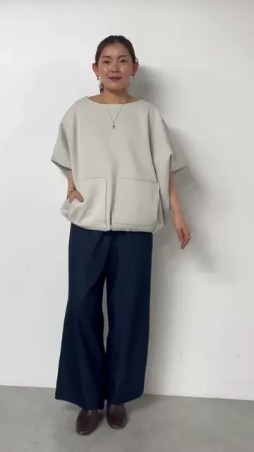 【24SS極美品】BEARDSLEY ダンボールサークルプルオーバー　アイボリー ブークレダンボールプルオーバー】COORDINATE - BEARDSLEY