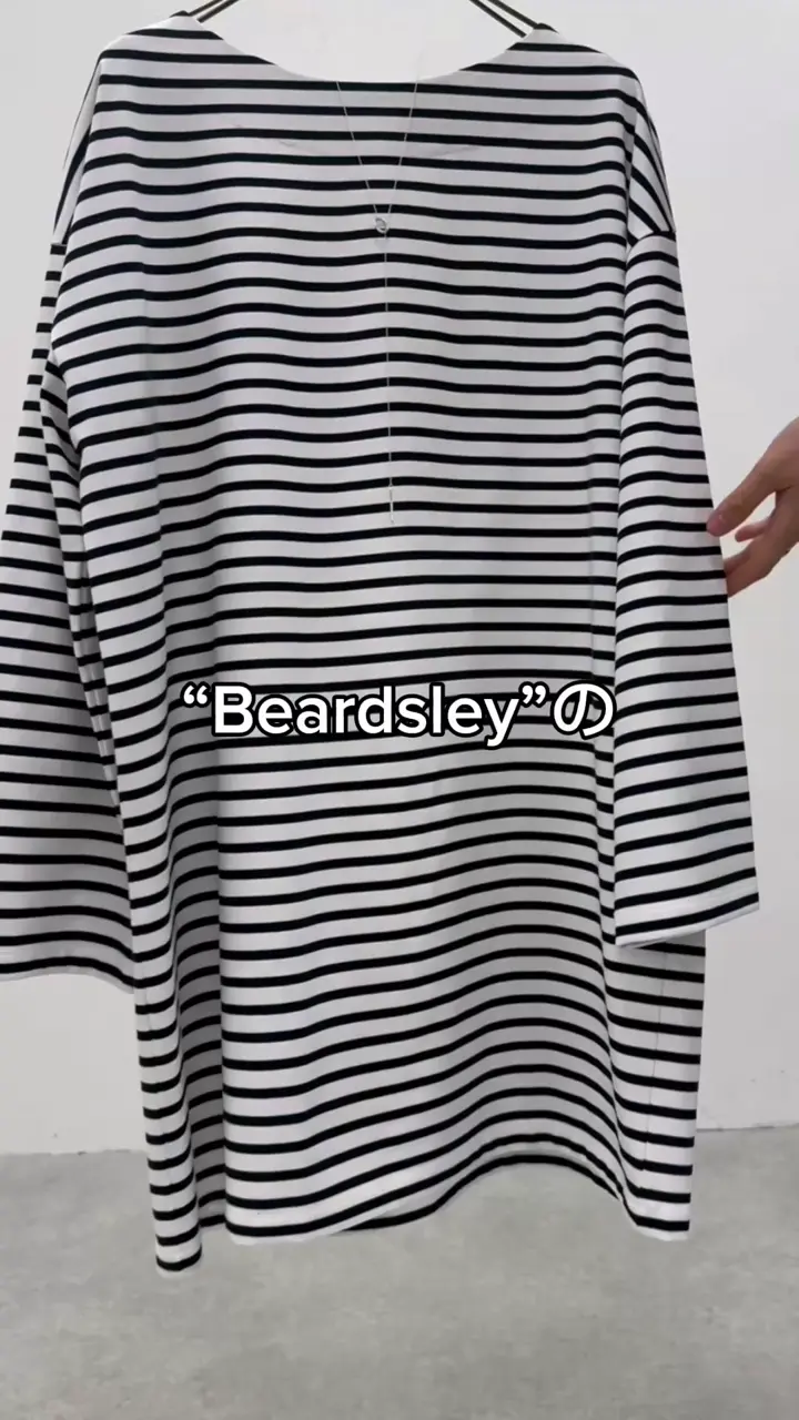 美品✨ビアズリー　ボートネック刺繍プルオーバー 刺繍入りボーダーロングプルオーバー | BEARDSLEY(ビアズリー