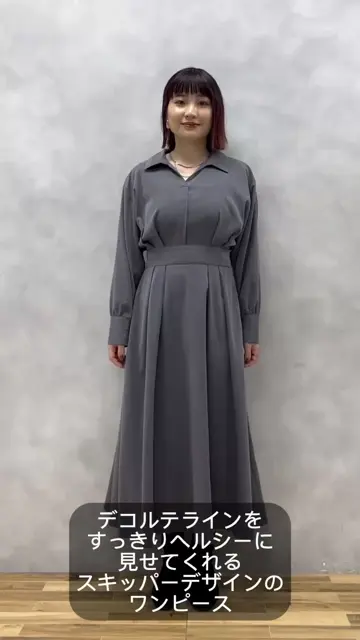 スキッパー衿ワンピース | natural couture(ナチュラルクチュール