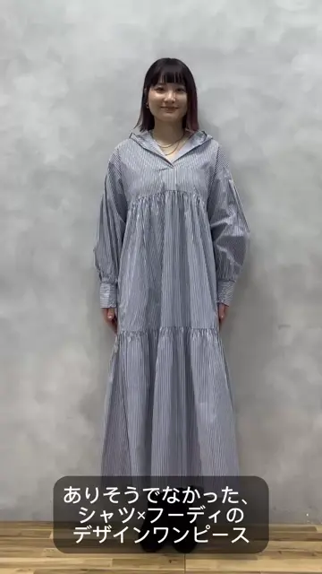 スキッパーフーディシャツワンピース | natural couture