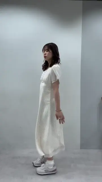 ako】釦開きフレアスリーブワンピース | natural couture(ナチュラル