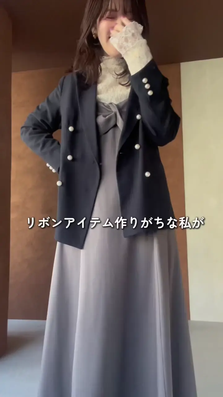 osono〉配色リボンニット | natural couture(ナチュラルクチュール