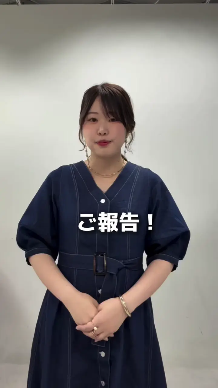 ストレッチデニムベルト付きワンピース | natural couture(ナチュラル