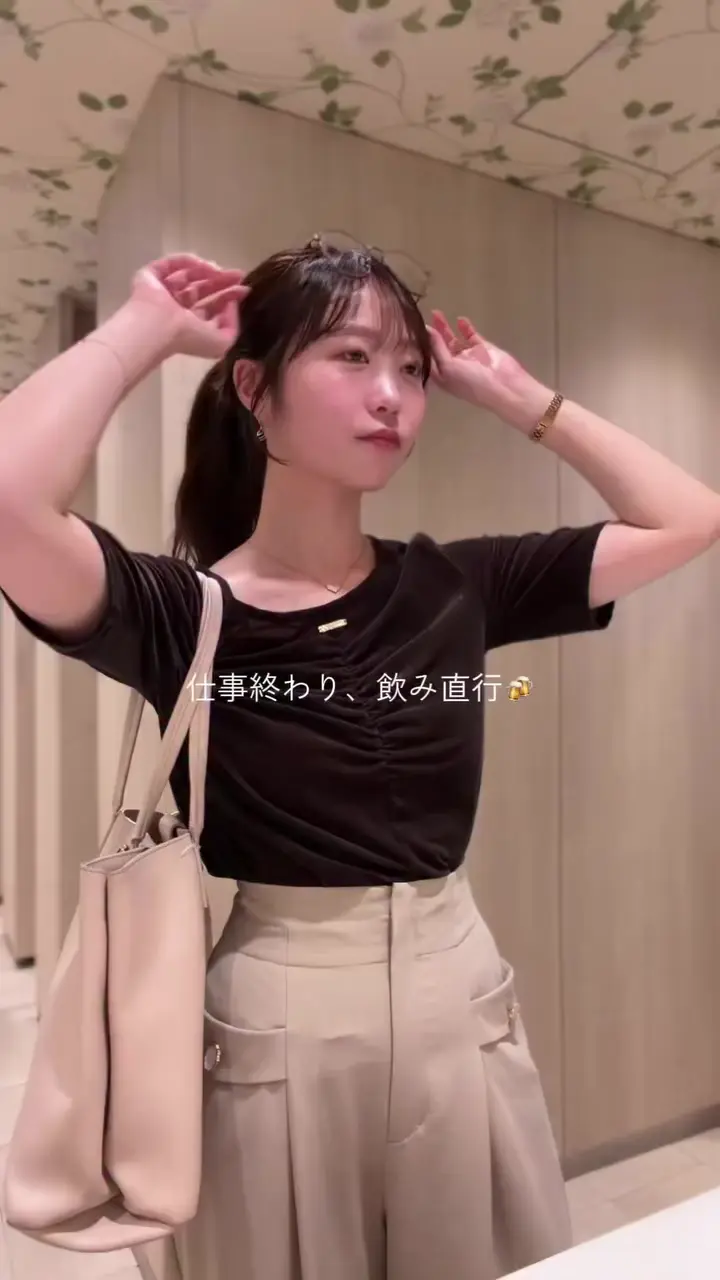 シアーベロアギャザーT | natural couture(ナチュラルクチュール