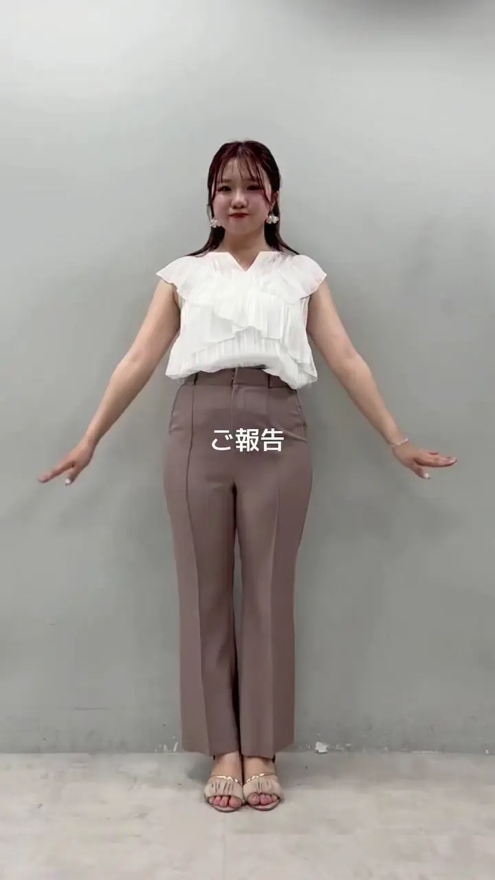 canami〉金釦タックワイドパンツ | natural couture(ナチュラル