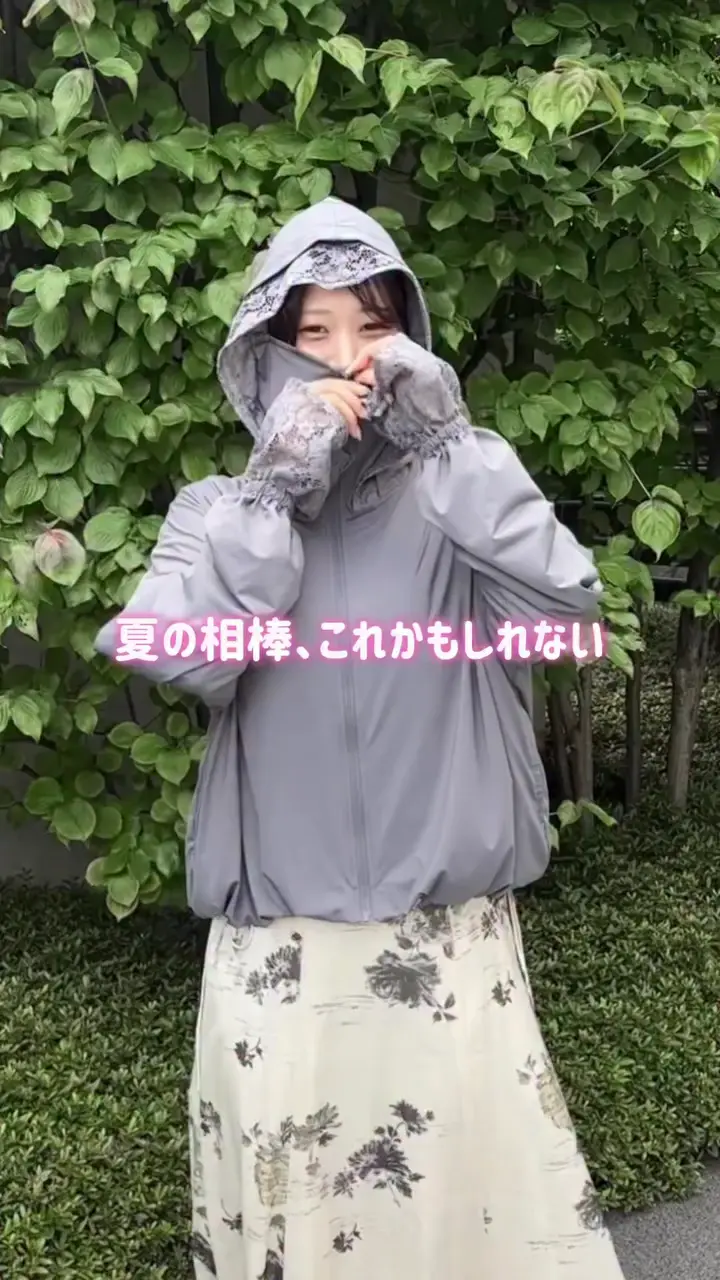 sherbet line】UV速乾レースデザインパーカー | natural couture