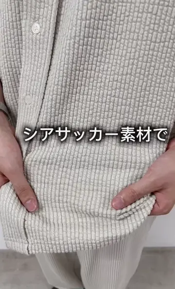 WHIMSIC/SETUP対応】ストレッチシアサッカーショートスリーブ