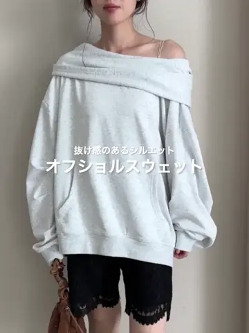 2025AWカタログ/S.Mサイズ展開/2WAY】オフショルスウェット