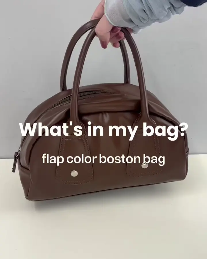 500ml ペットボトル収納可】フラップカラーボストンBAG | Kastane