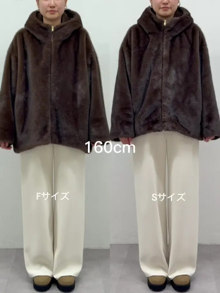 今季トレンドアウター】フードフェイクファーブルゾン | LOUNGEDRESS