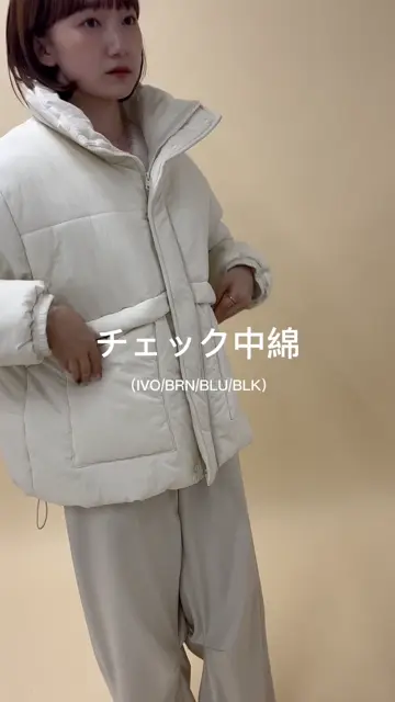 4色展開】[mline]チェック中綿 | mystic(ミスティック)レディース